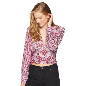 NWT Free People BOHO Top Bohemian Cinched Crop